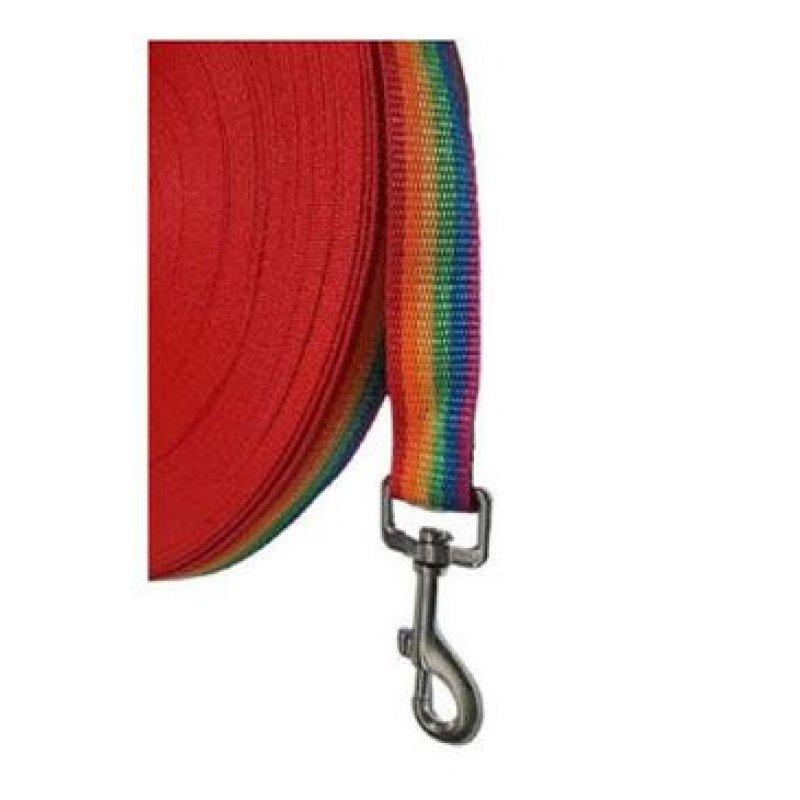 Vodítko DINOFASHION stopovací Rainbow 10m/2,5cm