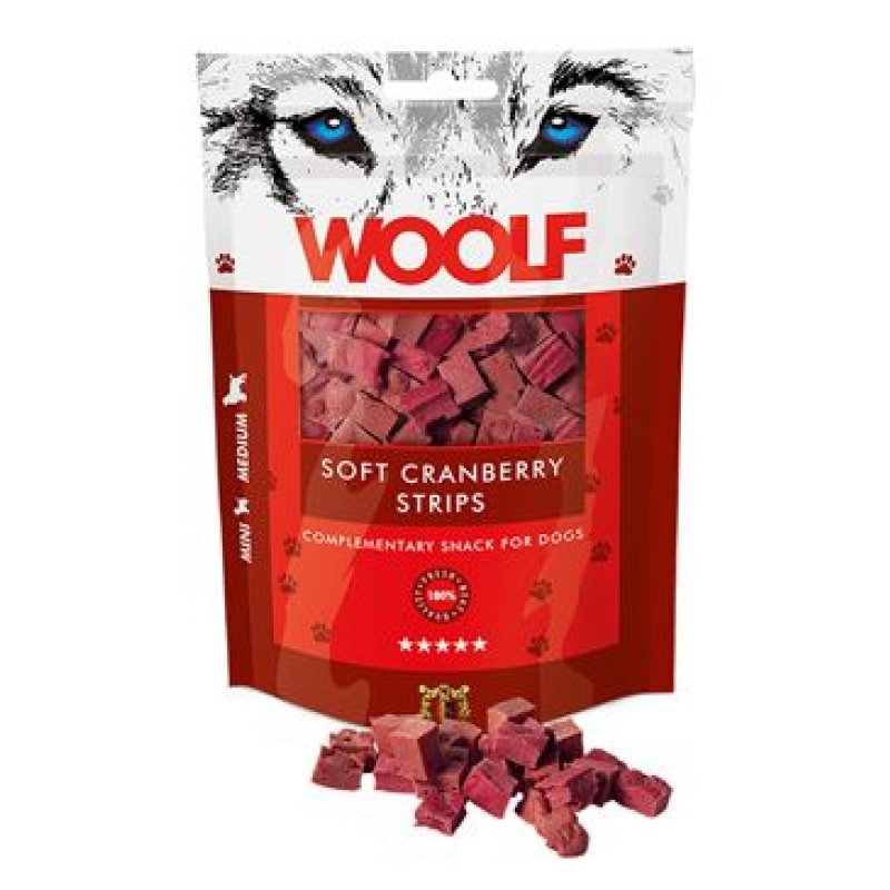 WOOLF Soft Cranberry Strips 100 g