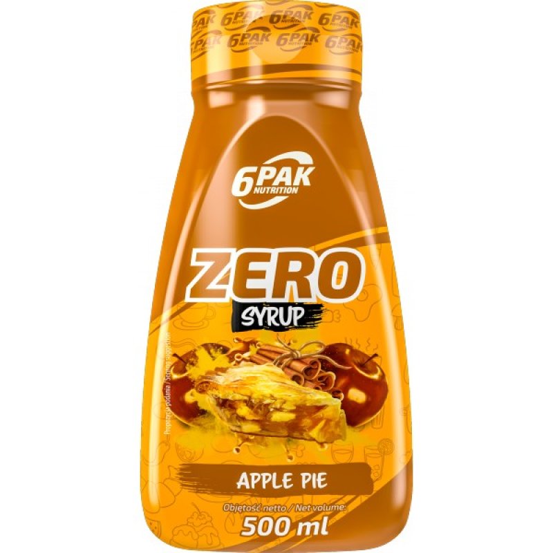 6Pak Nutrition Zero Syrup - 500 ml, pečené jablko