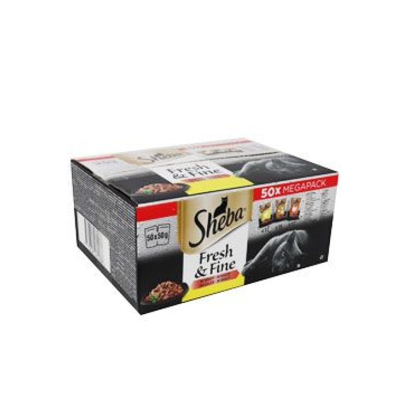 Sheba kapsa Fresh & Fine drůbeží výběr 50 x 50 g