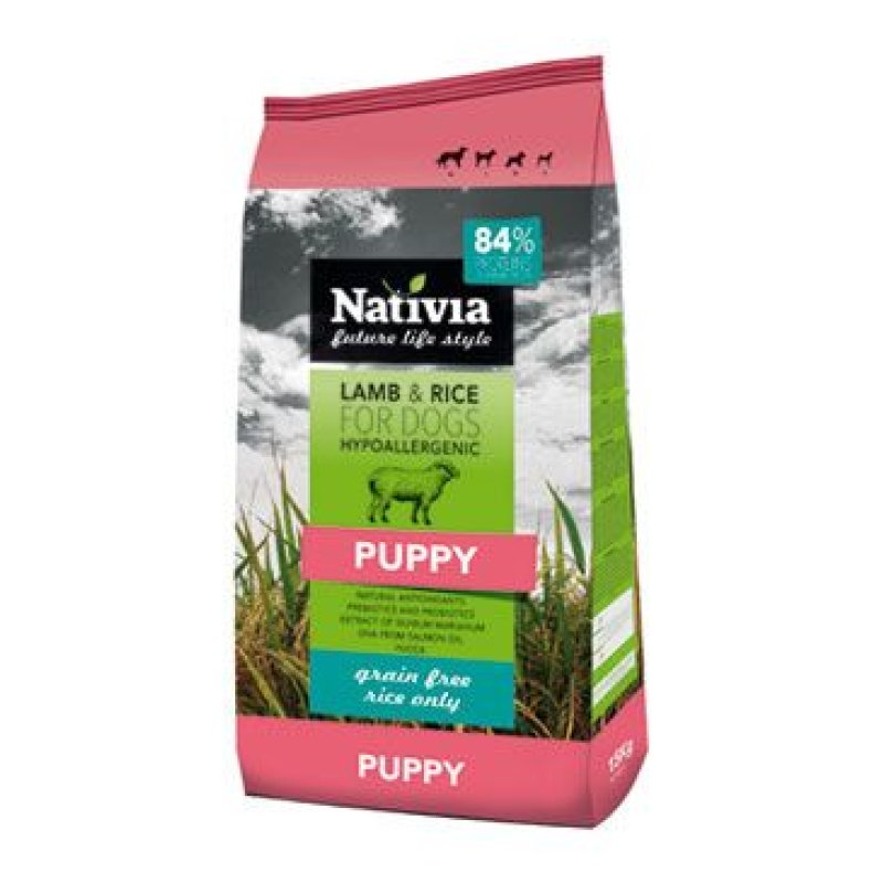 Nativia Dog Puppy Lamb & Rice 15 kg