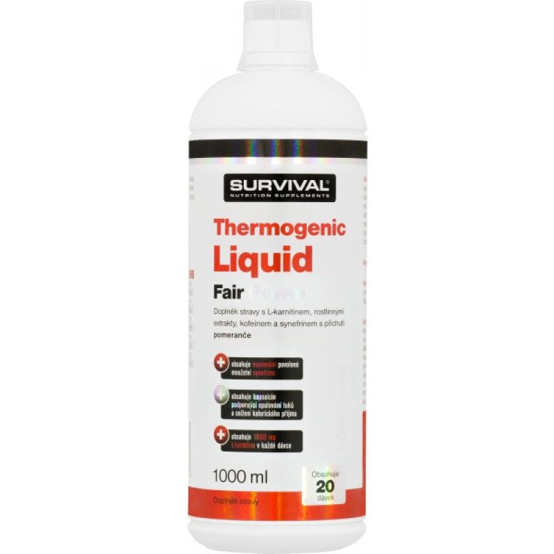 Survival Thermogenic Liquid Fair Power 1000 ml, pomeranč