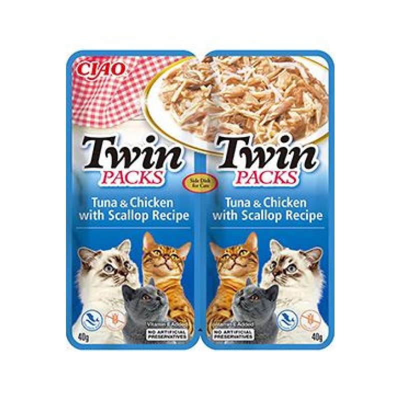 Churu Cat Twin Packs Tuna&Chick&Scallop in Broth 2 x 40 g