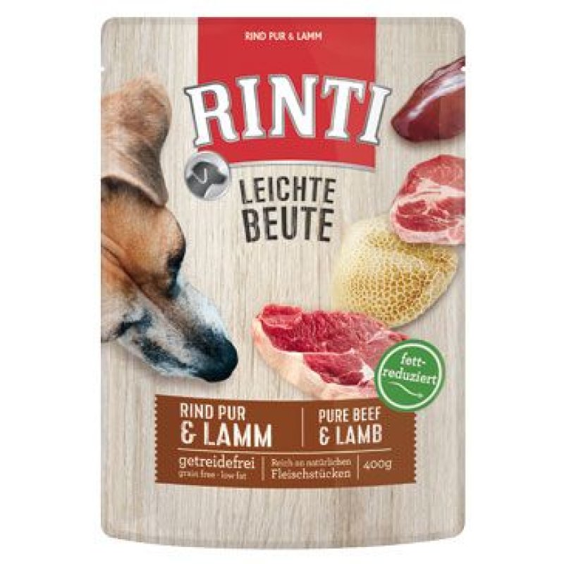 Rinti Dog Leichte Beute kapsa hovězí+jehně 400 g