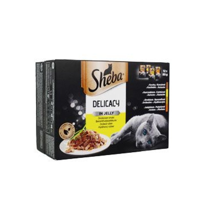 Sheba kapsa Drůbeží výběr v želé 12 x 85 g