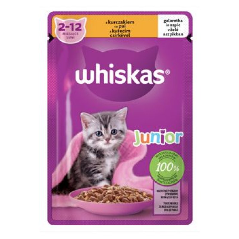 Whiskas kaps. Core Junior kuřecí v želé 85 g