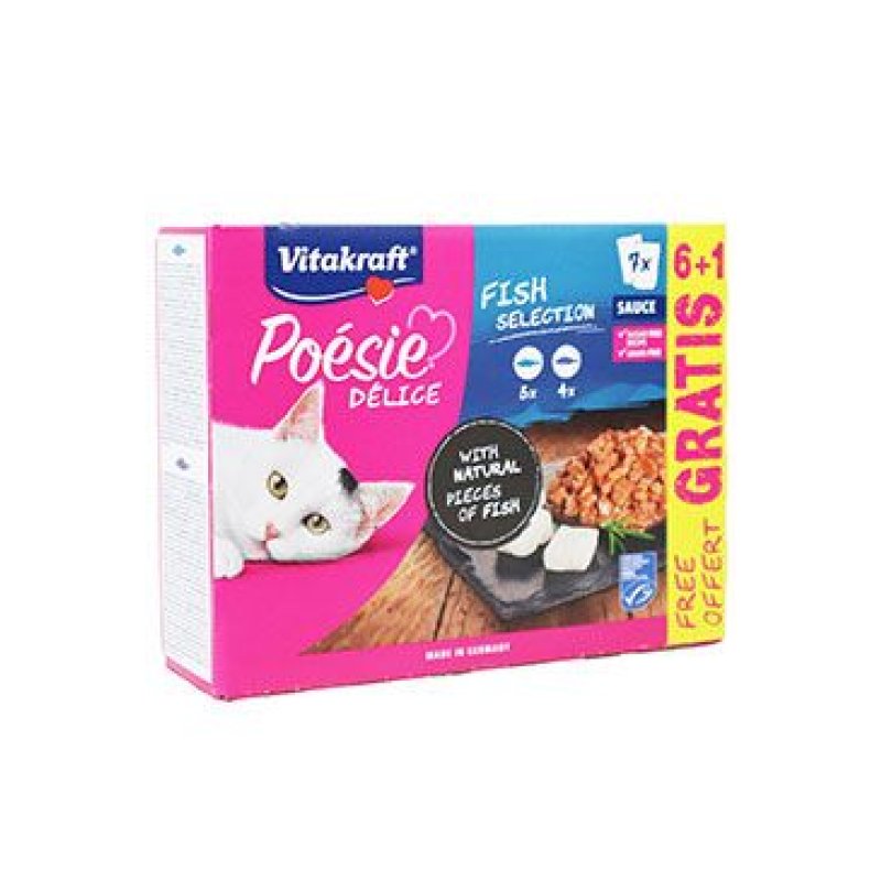 Vitakraft Cat Poésie Déli Sauce Multipack rybí 6+1 x 85 g