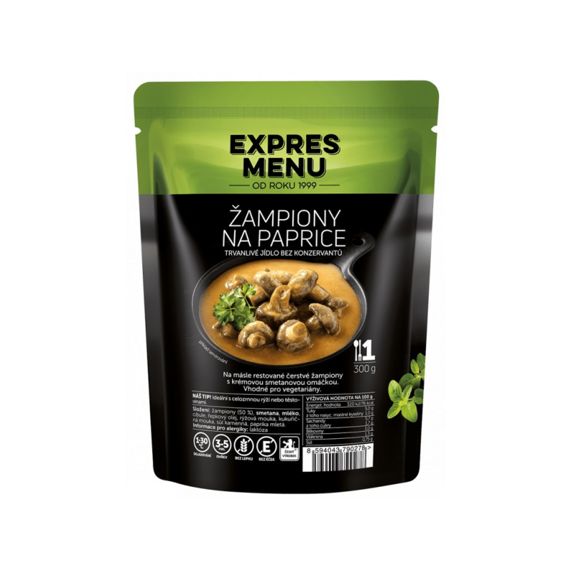 EXPRES MENU Žampiony na paprice 300 g (1 porce)