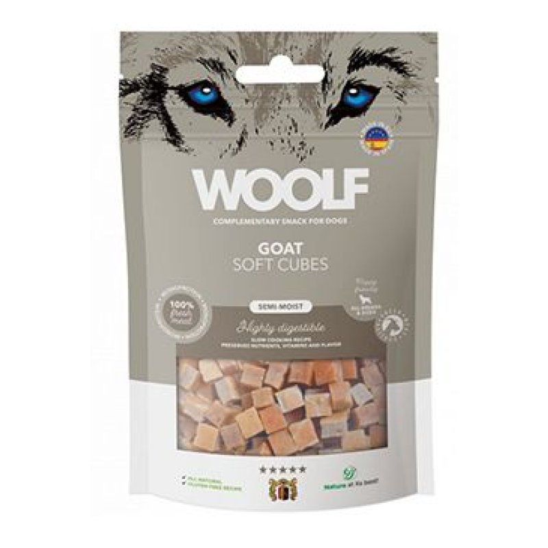 WOOLF pochoutka Soft Cubes Goat 100 g