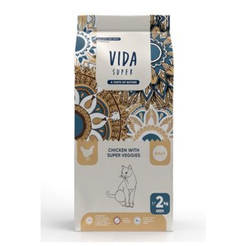 Kraftia VIDA SUPER CAT Adult Ster. Chicken & Veggies 2 kg