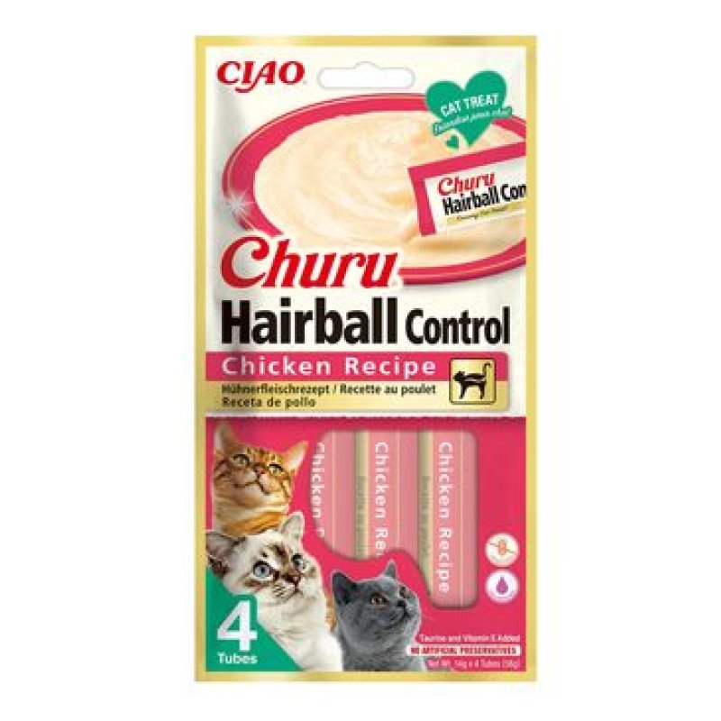 Churu Cat Hairball Chicken Recipe 4 x 14 g