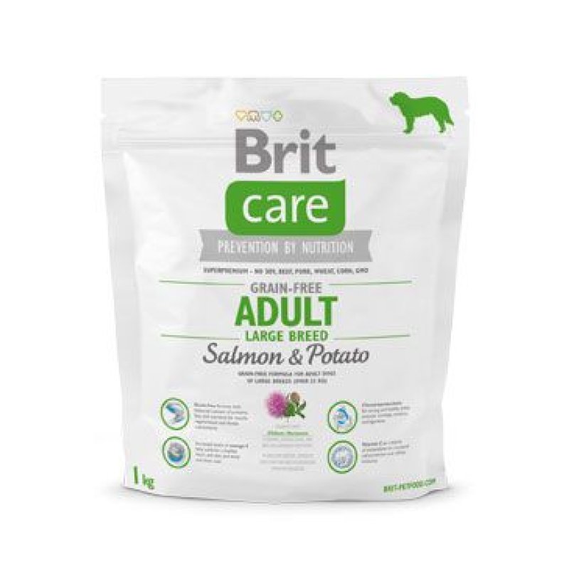 Brit Care Dog Grain-free Adult LB Salmon & Potato 1 kg