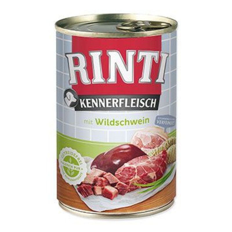 Rinti Dog Kennerfleisch konzerva Adult divočák 400 g