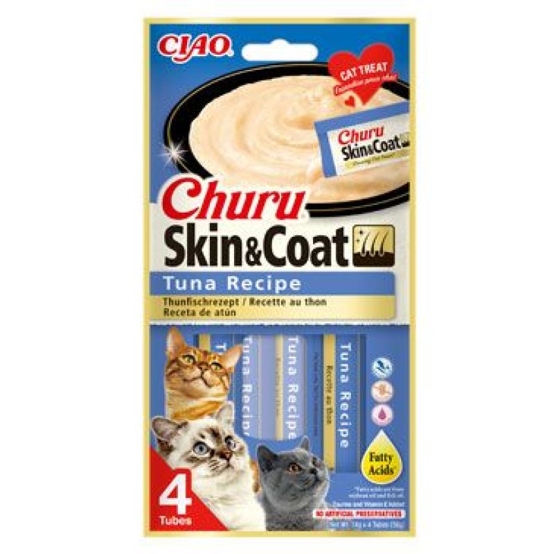 Churu Cat Skin & Coat Tuna Recipe 4 x 14 g