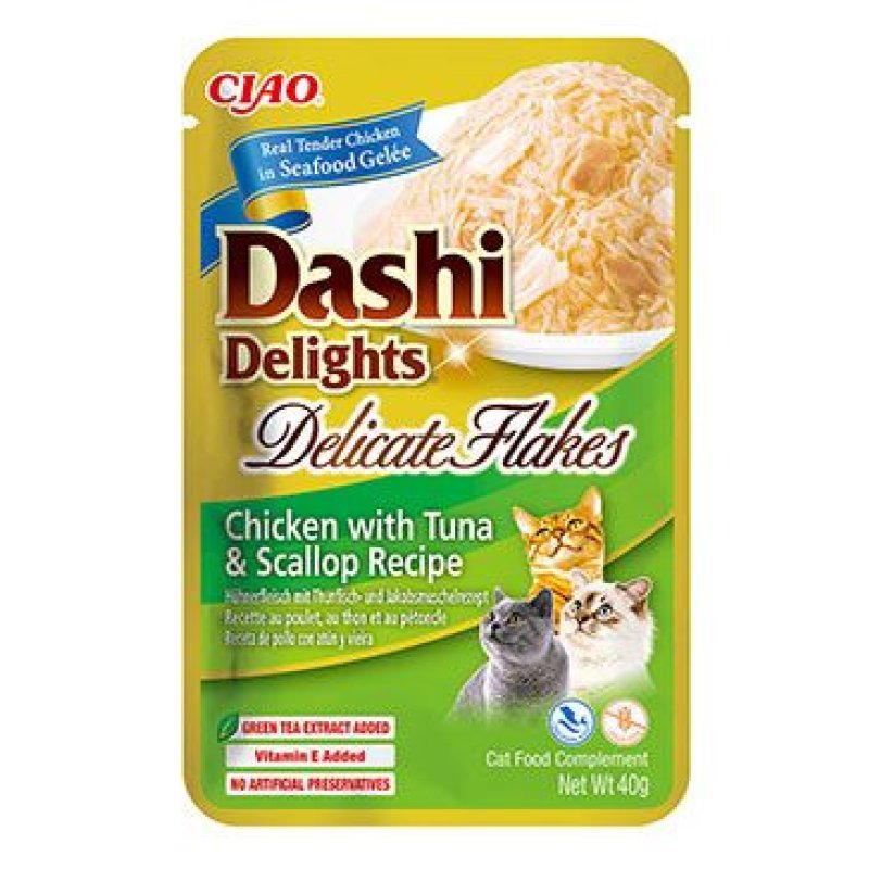 Churu Cat Dashi Delights Deli Flakes Chick&Tun&Scal 40 g