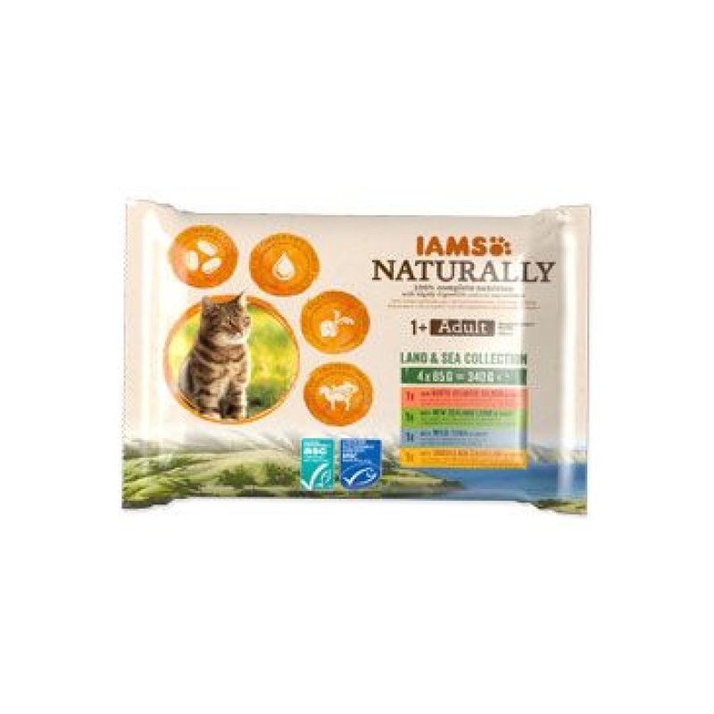 Iams Cat mix masa v omáčce multipack 4 x 85 g