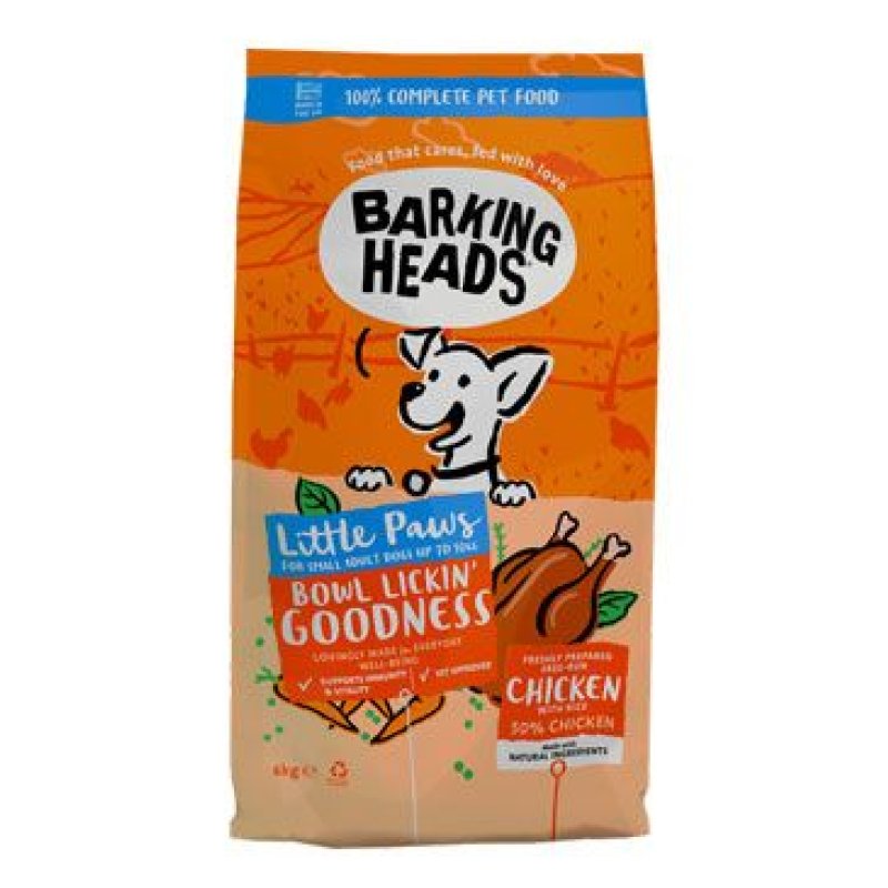 BARKING HEADS Little Paws Bowl Lickin Good Chicken 6 kg