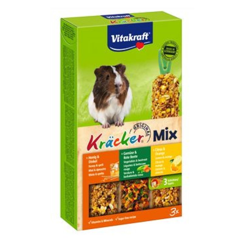 Vitakraft Rodent Guinea pig Kräcker honey/veg/citr 3 ks