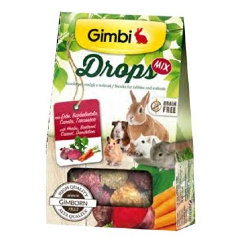 Gimbi Drops Grain Free pro hlodavce mix 50 g