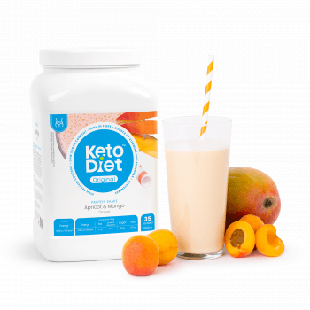 KetoDiet Proteinový nápoj – příchuť meruňka a mango (35 porcí)