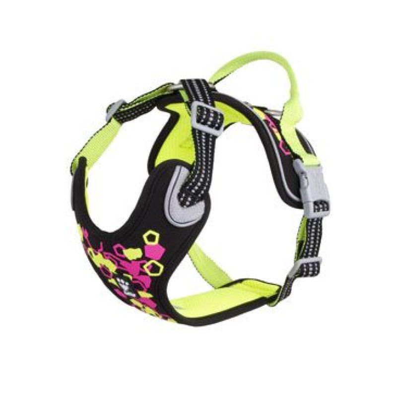 Postroj Hurtta Weekend Warrior neon 80-100cm