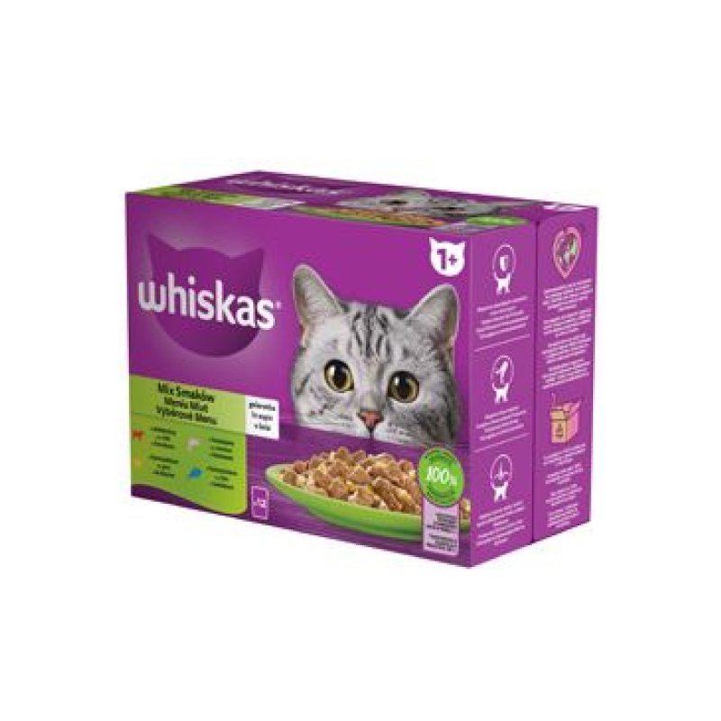 Whiskas kaps. Core Mix. výběr želé 12x85g