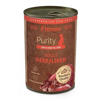 Fitmin dog Purity tin konzerva beef & liver 400 g