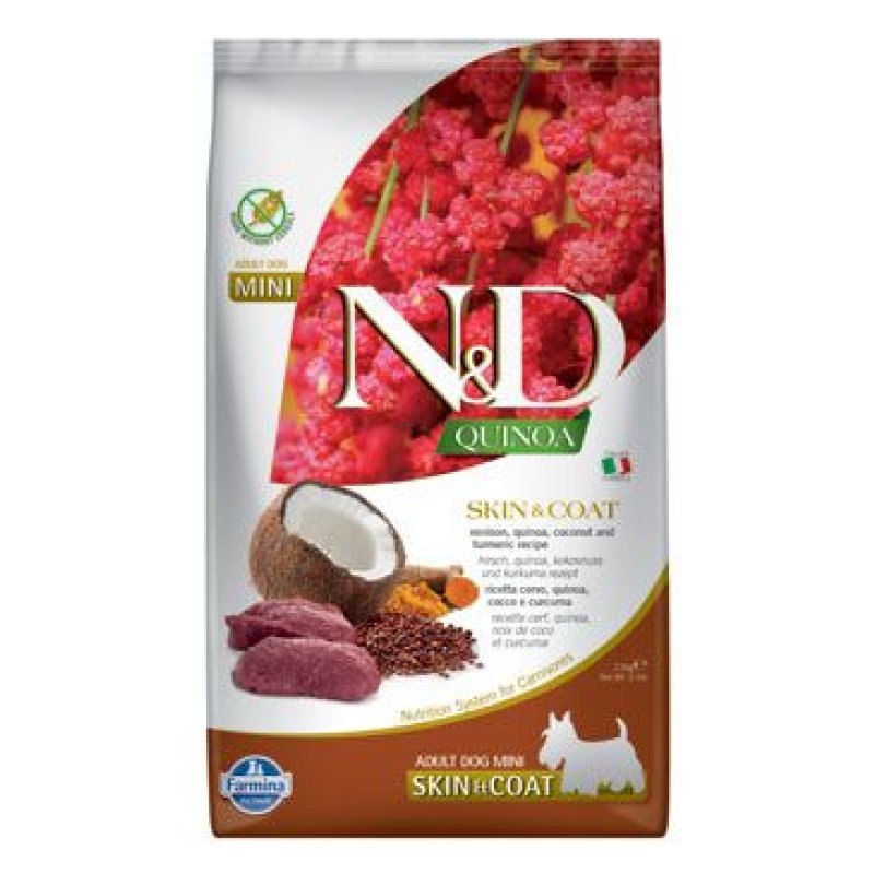 N&D Quinoa DOG Skin & Coat Venison & Coconut Mini 2,5 kg