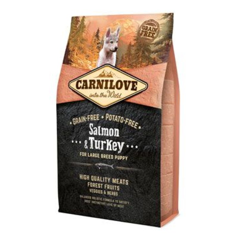 Carnilove Dog Salmon & Turkey for LB Puppies 4 kg