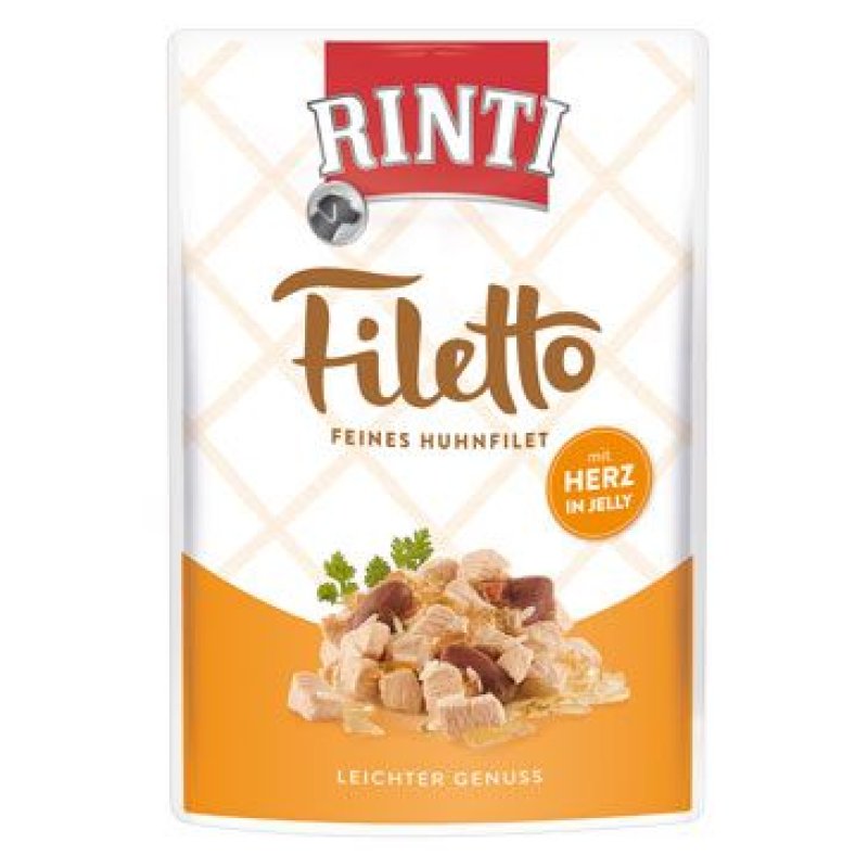 Rinti Dog Filetto kapsa kuře+kuřecí srdce v želé 100 g