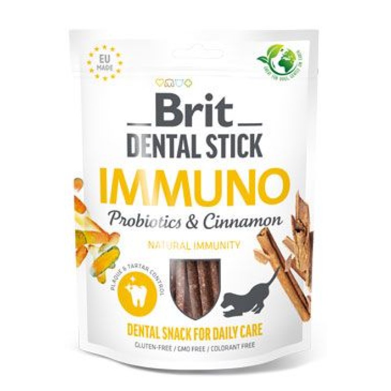 Brit Dog Dental Stick Immuno Probiotics & Cinnamon 7 ks