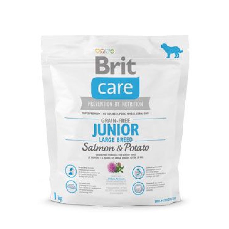 Brit Care Dog Grain-free Junior LB Salmon & Potato 1 kg