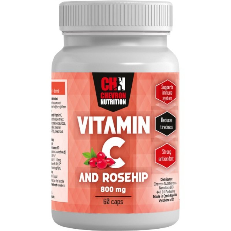 Chevron Nutrition Vitamin C & Rosehip 800 mg 60 cps