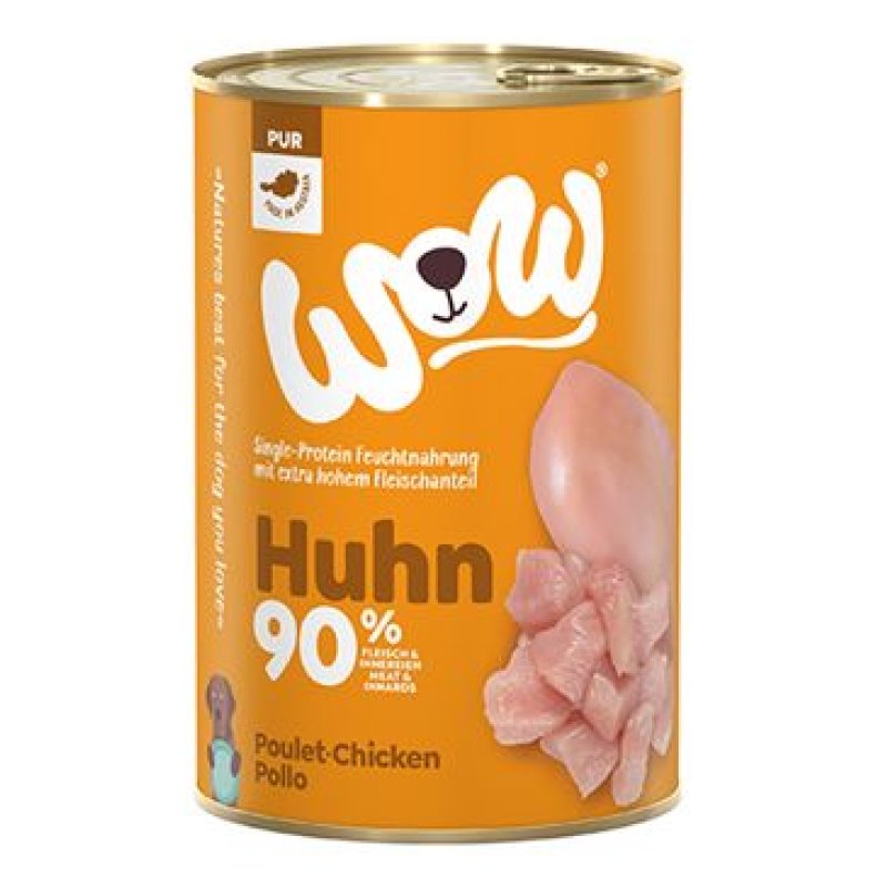 WOW konzerva PUR Kuřecí monoprotein 400 g