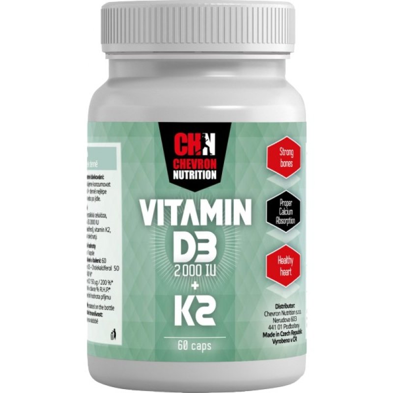 Chevron Nutrition Vitamin D3 2000 IU + vitamin K2 60 cps