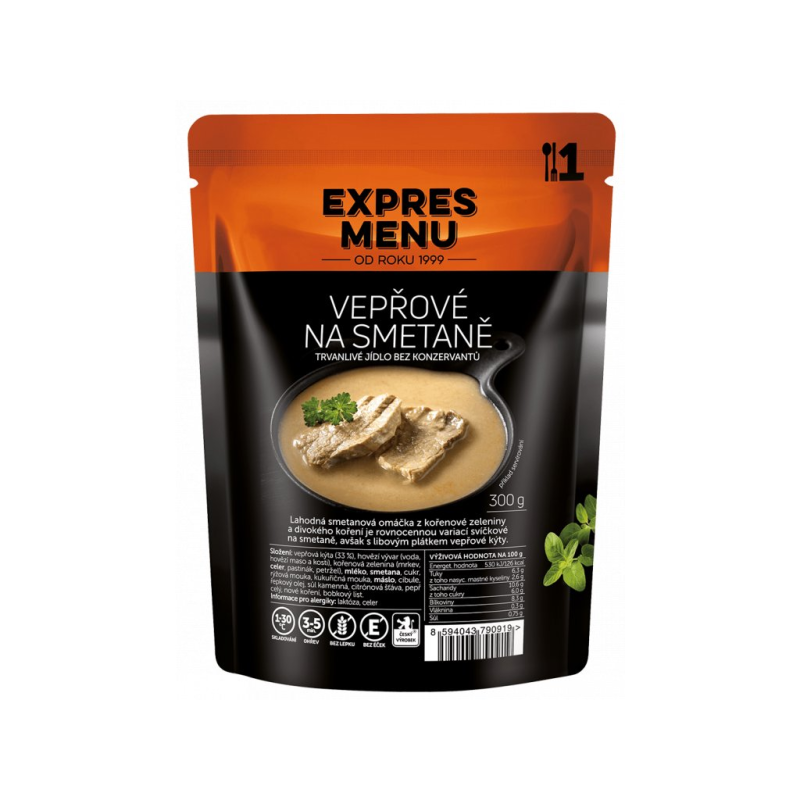 EXPRES MENU Vepřové na smetaně 300 g (1 porce)