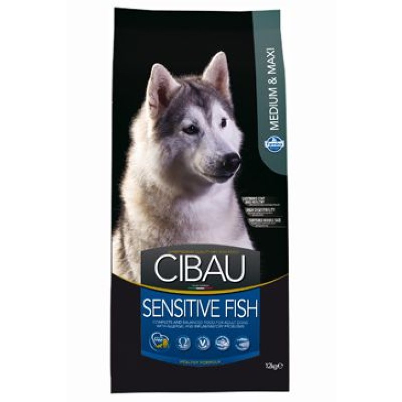 CIBAU Adult Sensitive Fish&Rice 12kg+2kg ZDARMA