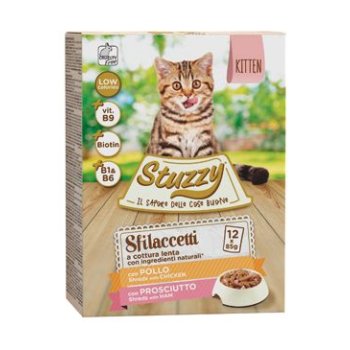 Stuzzy Cat kapsa Kitten kuře/šunka 12x85g