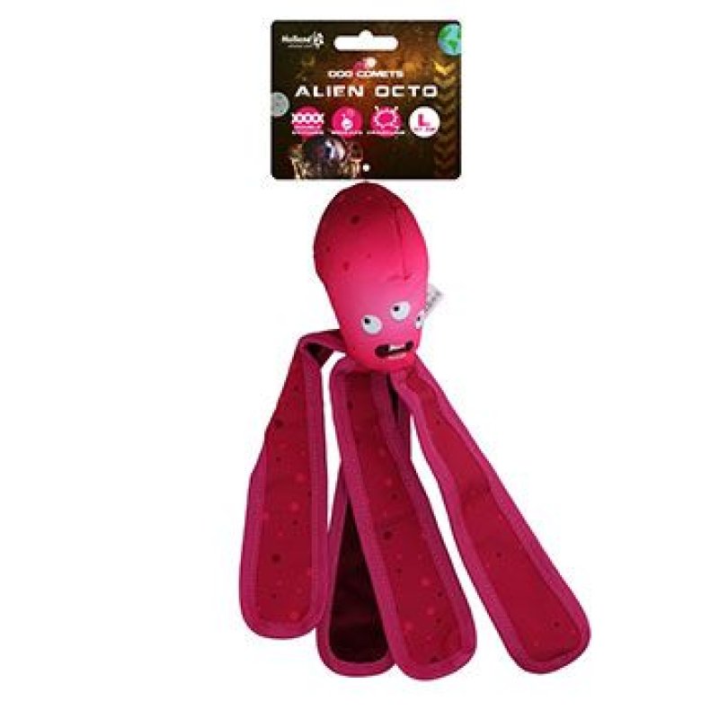 Hračka pes Dog Comets Alien Octo L 37 cm růžová