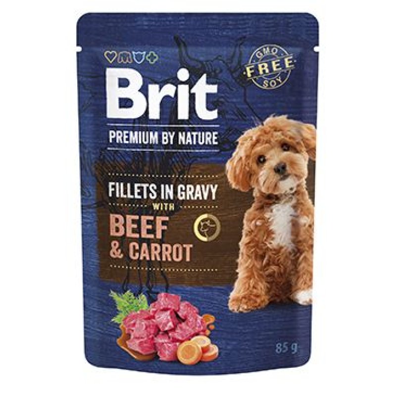 Brit Premium Dog Fillets Gravy Beef&Carrot 85 g