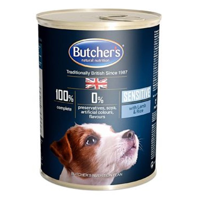 Butcher's Dog Funct. Sensitive jehně s rýží konz. 390 g