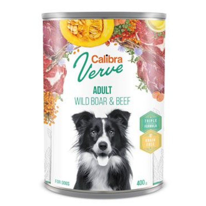 Calibra Dog Verve konz. GF Adult Wild Boar & Beef 400 g