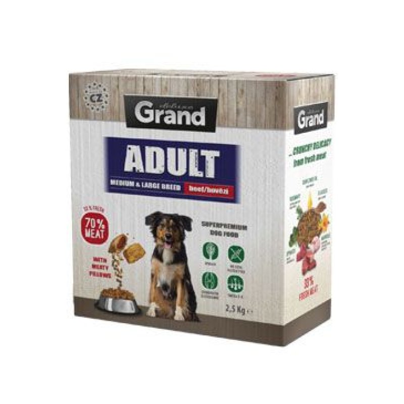 GRAND Adult medium & large breed hovězí 2,5 kg