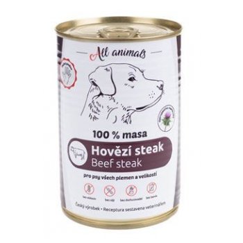 All Animals DOG hovězí steak 400 g