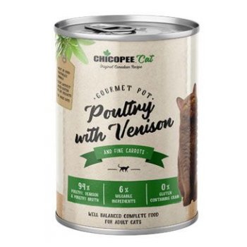 Chicopee Cat konz. Gourmet Pot Poultry+Venison 400 g