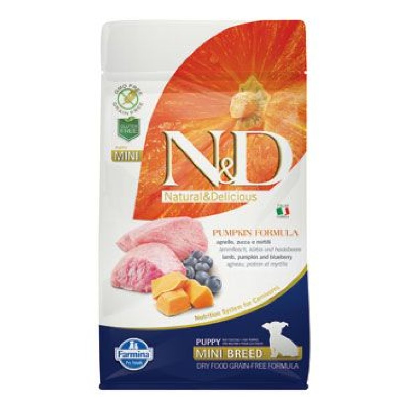 N&D Pumpkin DOG Puppy Mini Lamb & Blueberry 800 g