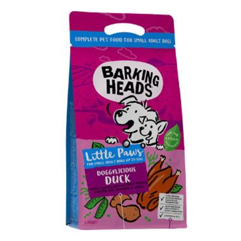 BARKING HEADS Little Paws Doggylicious Duck 1,5 kg