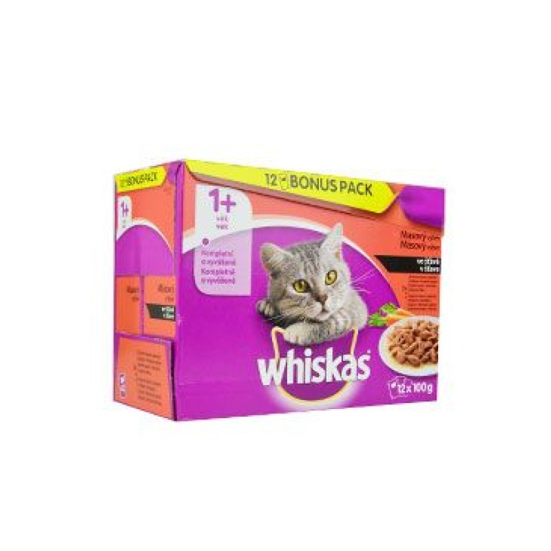 Whiskas kapsa Klasický výběr ve šťávě se zel. 12 x 100 g