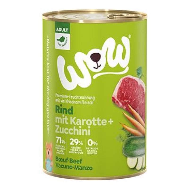 WOW konzerva Hovězí s karotkou Adult 400 g