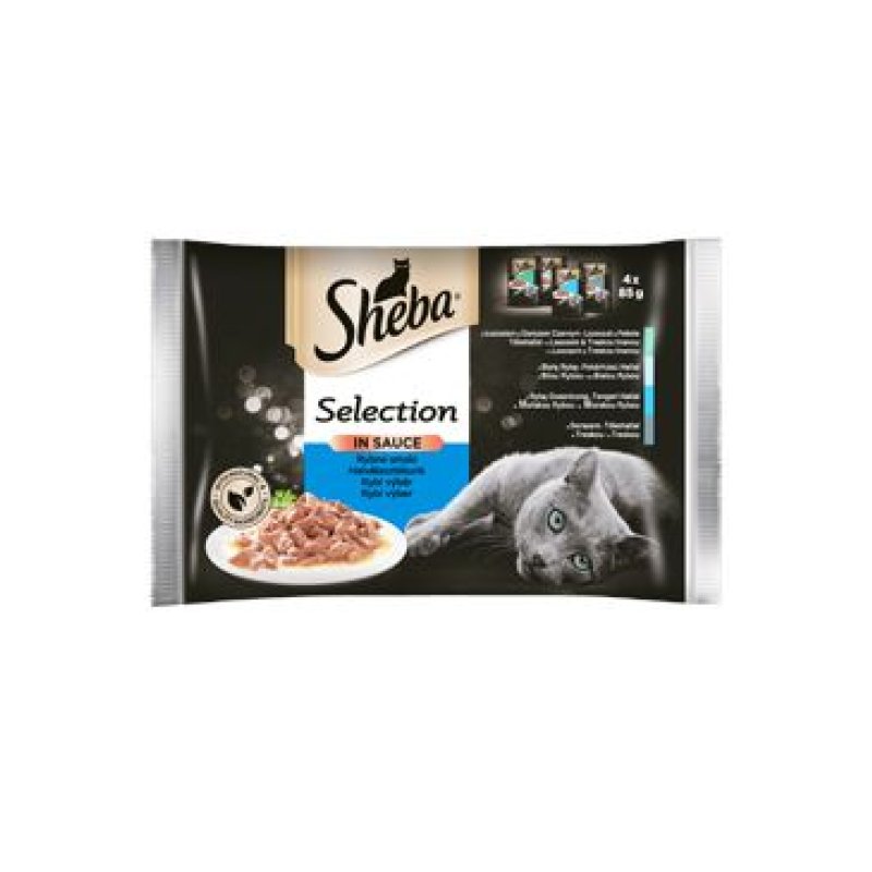 Sheba kapsa Selection rybí šťavnatý výběr 4 x 85 g